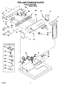 TOP AND CONSOLE PARTS, AND OPTIONAL PARTS (NOT INCLUDED) Diagram and Parts List for SEDS800MQ1  Whirlpool Dryer