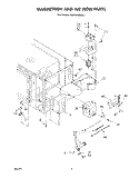 MAGNETRON AND AIR FLOW Diagram and Parts List for KEMI300SBL1  KitchenAid Microwave Oven Combo