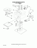 OVEN INTERIOR PARTS Diagram and Parts List for IBMS1455XB0  Whirlpool Microwave