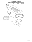 TURNTABLE PARTS Diagram and Parts List for KHMC1857WSS0  KitchenAid Microwave