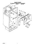 LINER Diagram and Parts List for RT18AKXBW00  Roper Refrigerator