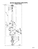 BRAKE AND DRIVE TUBE Diagram and Parts List for LSV6233AW0  Whirlpool Washer