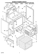 OVEN CHASSIS Diagram and Parts List for KERC507HBL3  KitchenAid Range