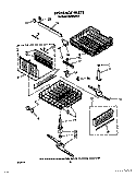 DISHRACK Diagram and Parts List for DU8950XX0  Whirlpool Dishwasher