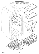 LINER PARTS Diagram and Parts List for EV187NYRS00  Whirlpool Freezer