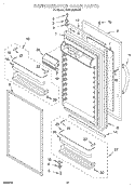 REFRIGERATOR DOOR Diagram and Parts List for KBRC36MHS01  KitchenAid Refrigerator