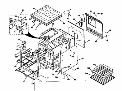 Body Section Diagram and Parts List for 8504247321  Kenmore Range