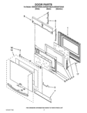 DOOR PARTS Diagram and Parts List for KERS807SSS04  KitchenAid Range