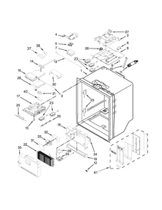 Refrigerator Liner Parts Diagram and Parts List for KFIS29PBMS01  KitchenAid Refrigerator