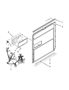 Inner Door Parts Diagram and Parts List for WDT910SAYH3  Whirlpool Dishwasher