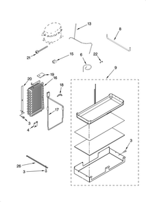 Lower Unit And Tube Parts Diagram and Parts List for KSSS48FMX03  KitchenAid Refrigerator