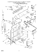 CONTROLS AND REAR PANEL Diagram and Parts List for LSR8200EZ0  Whirlpool Washer