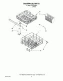 DISHRACK PARTS Diagram and Parts List for TUD4700WQ1  Estate Dishwasher