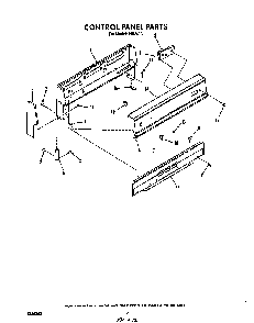 Control Panel Diagram and Parts List for F8557*1  Roper Range