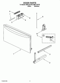 DOOR PARTS Diagram and Parts List for IBMS1455VW0  Whirlpool Microwave