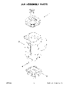 Jar Assembly Parts Diagram and Parts List for 5KSB4026RHI0  KitchenAid Blender
