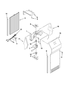 Air Flow Parts Diagram and Parts List for 10651593011  Kenmore Refrigerator