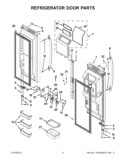REFRIGERATOR DOOR PARTS Diagram and Parts List for KFIS29PBMS00  KitchenAid Refrigerator