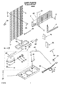 UNIT PARTS Diagram and Parts List for IPT144301  Inglis Refrigerator