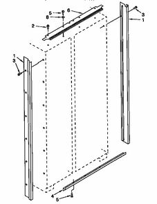 Cabinet Trim Diagram and Parts List for 106KSSS36QDW05  KitchenAid Refrigerator