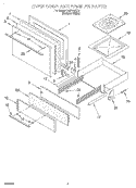 OVEN DOOR AND BROILER Diagram and Parts List for FGP210EQ2  Roper Range