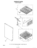 DISHRACK Diagram and Parts List for DU4040XP1  Whirlpool Dishwasher