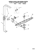 UPPER WASH AND RINSE PARTS Diagram and Parts List for DU1101XTPB9  Whirlpool Dishwasher