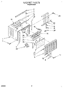 CABINET Diagram and Parts List for R514  Whirlpool Air Conditioner