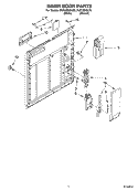 INNER DOOR PARTS Diagram and Parts List for DU810SWLQ0  Whirlpool Dishwasher