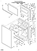 DOOR Diagram and Parts List for 4ET20ZKXDW02  Whirlpool Refrigerator
