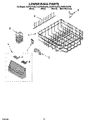 LOWER RACK PARTS Diagram and Parts List for KUDP01DLBS0  KitchenAid Dishwasher