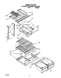 SHELF Diagram and Parts List for ET20ZKXAN00  Whirlpool Refrigerator
