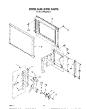 DOOR AND LATCH Diagram and Parts List for RM288PXS9  Whirlpool Microwave Oven Combo