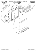 FRAME AND CONSOLE Diagram and Parts List for DU930QWDB0  Whirlpool Dishwasher