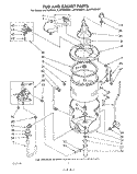 TUB AND BASKET Diagram and Parts List for 2LA5700XMW1  Whirlpool Washer