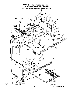 Burner Diagram and Parts List for 1653*2A  Roper Range