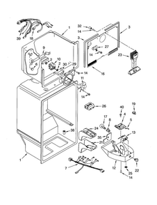Liner Diagram and Parts List for RT18AKXKQ07  Roper Refrigerator