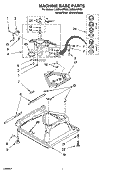 MACHINE BASE PARTS Diagram and Parts List for LSQ9549PG0  Whirlpool Washer