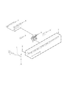 Control Panel And Latch Parts Diagram and Parts List for KDTE104ESS0  KitchenAid Dishwasher