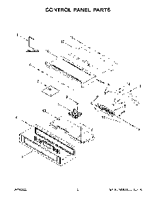 Control Panel Parts Diagram and Parts List for KODE500EWH20  KitchenAid Wall Oven
