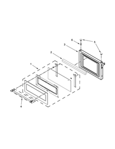 Microwave Door Parts Diagram and Parts List for KOCE507ESS02  KitchenAid Microwave