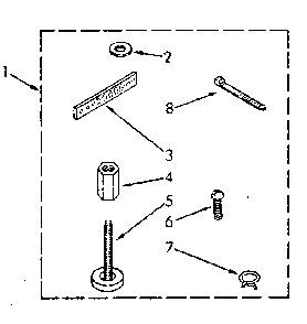 Miscellaneous Diagram and Parts List for LA5300XSN0  Whirlpool Washer