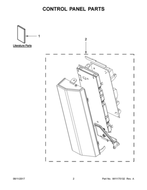 02 - CONTROL PANEL PARTS Diagram and Parts List for WMH76719CZ2  Whirlpool Microwave Oven Combo