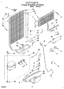 UNIT Diagram and Parts List for RT14ZKXDN02  Roper Refrigerator