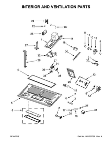 Interior And Ventilation Parts Diagram and Parts List for WMH73521CS4  Whirlpool Microwave