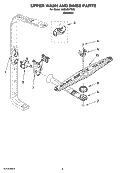 UPPER WASH AND RINSE PARTS Diagram and Parts List for KUDL03ITSS3  KitchenAid Dishwasher