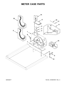 Meter Case Parts Diagram and Parts List for 11041942710  Kenmore Washer