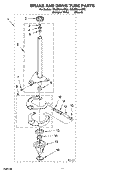 BRAKE AND DRIVE TUBE PARTS Diagram and Parts List for 7MLBR8444MQ2  Whirlpool Washer