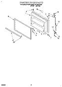 FREEZER DOOR Diagram and Parts List for RT18DKXEW03  Roper Refrigerator