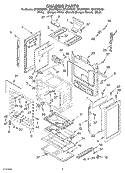 CHASSIS Diagram and Parts List for SF357PEKT1  Whirlpool Range